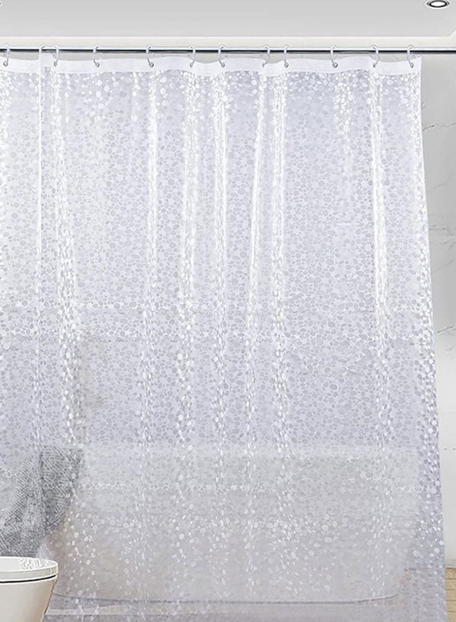 HOOTO 3D Shower Curtain, Heavy Duty PEVA Thick Clear Plastic Shower Curtain with Rust-Proof Metal Grommets, Anti-Mildew Antibacterial Waterproof Washable, , 180X200cm - Image 4
